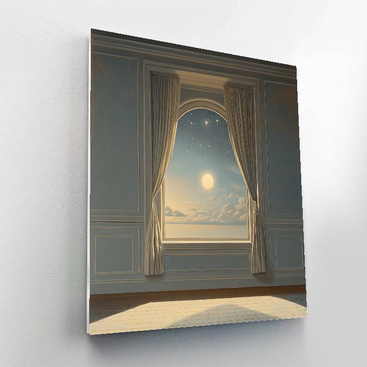 Magritte Inspired Window To Stars DIY paint by numbers