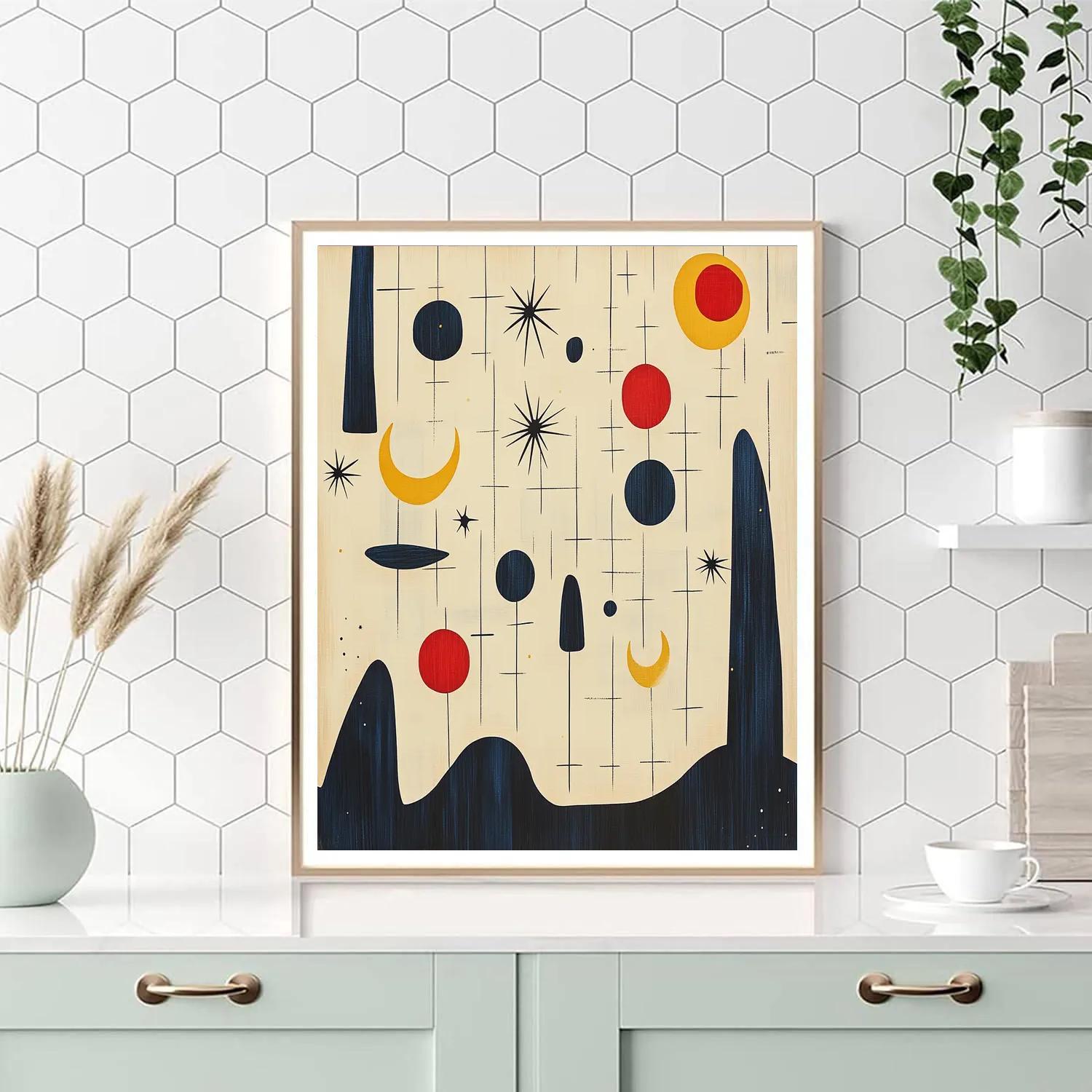 Joan Miró Inspired Nebula Lattice Painting by numbers kit