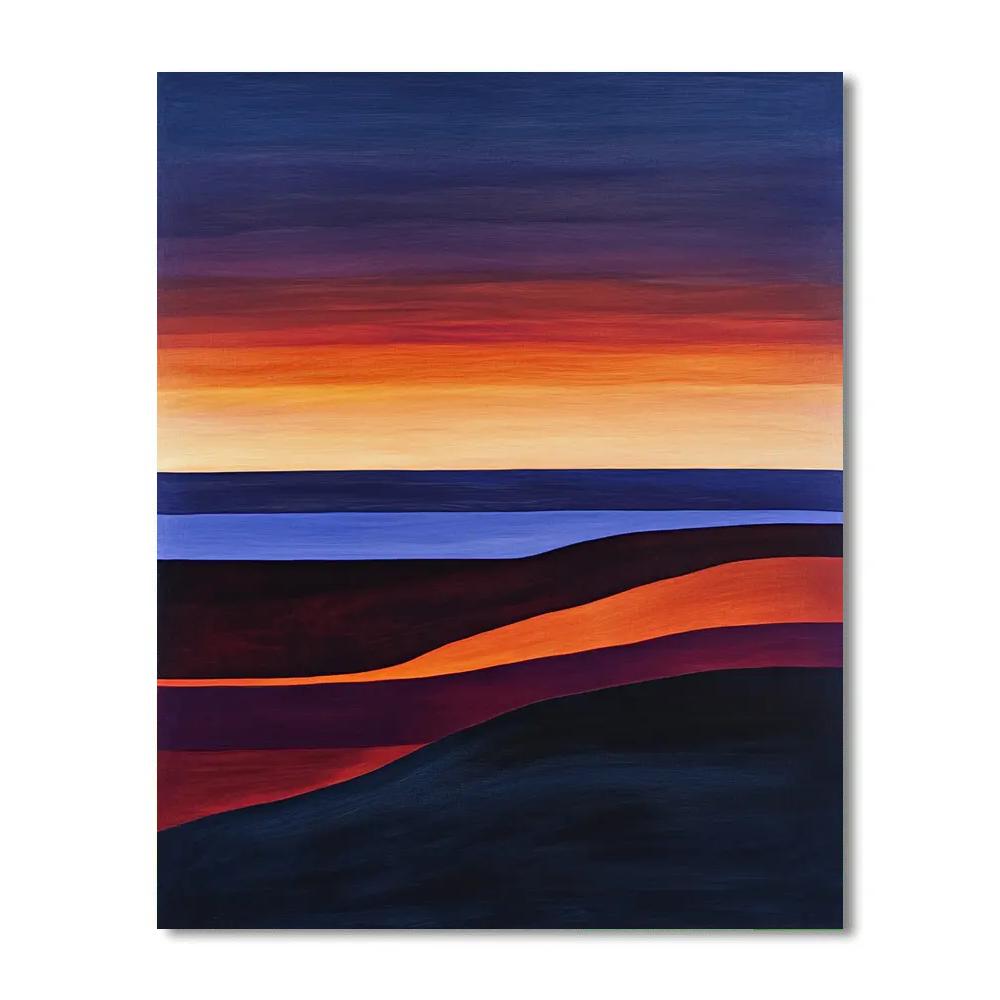 Mark Rothko Inspired Liminal Aurora paint by color