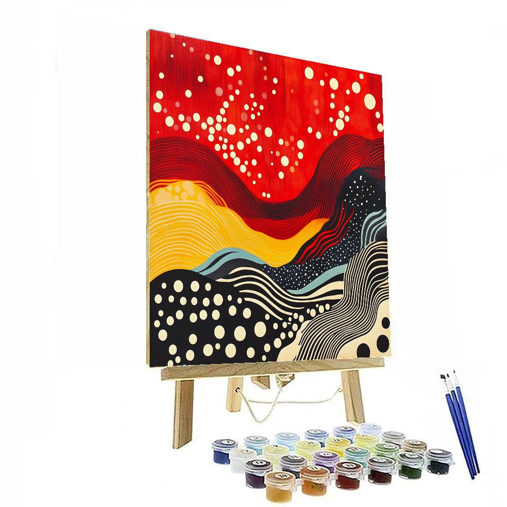 Yayoi Kusama Inspired Infinite Coral Bloom Numbered painting kits