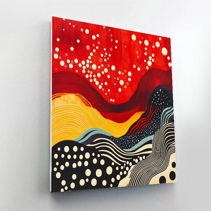Yayoi Kusama Inspired Infinite Coral Bloom Numbered painting kits