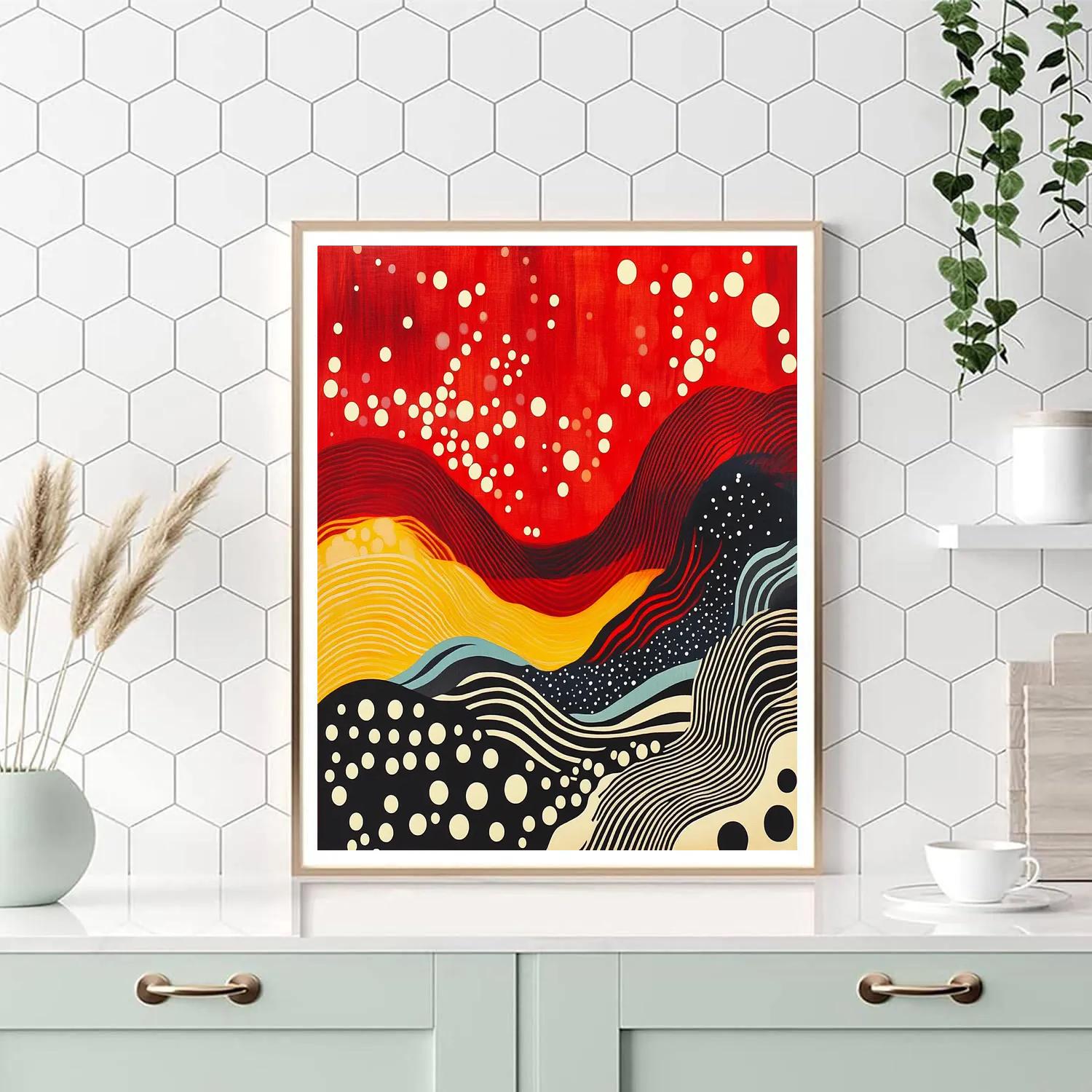 Yayoi Kusama Inspired Infinite Coral Bloom Numbered painting kits