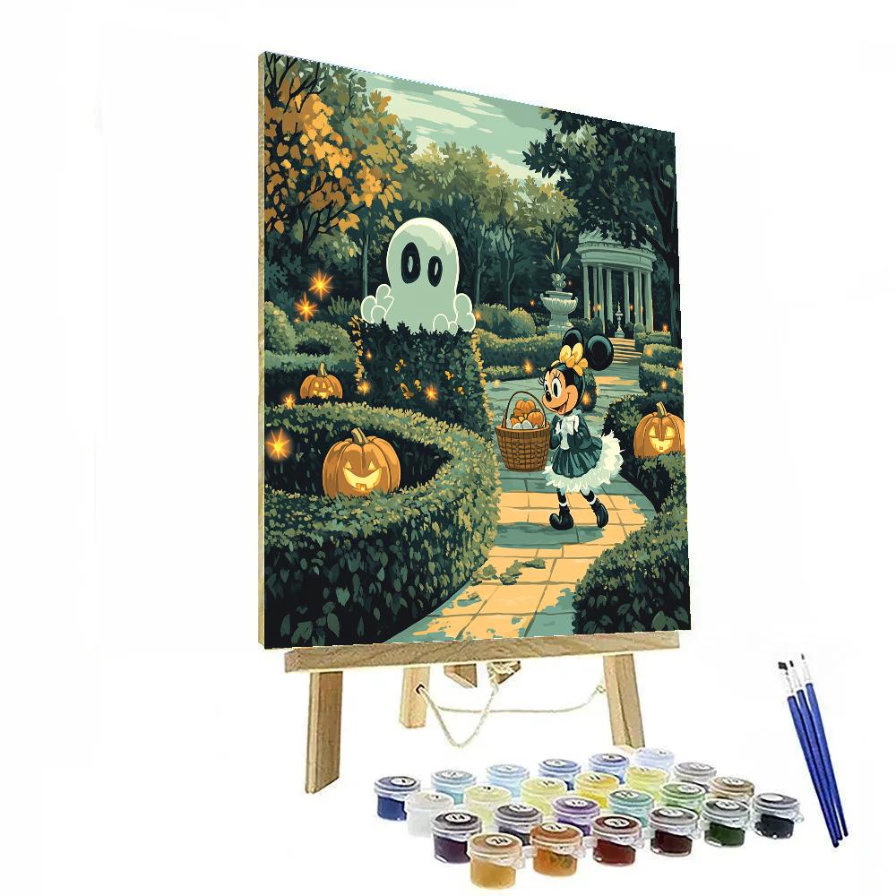 Donald And Daisy Spooky Garden Prank Paint by numbers kits
