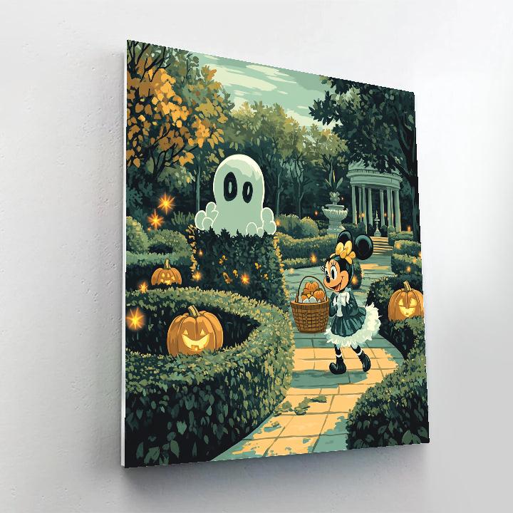 Donald And Daisy Spooky Garden Prank Paint by numbers kits
