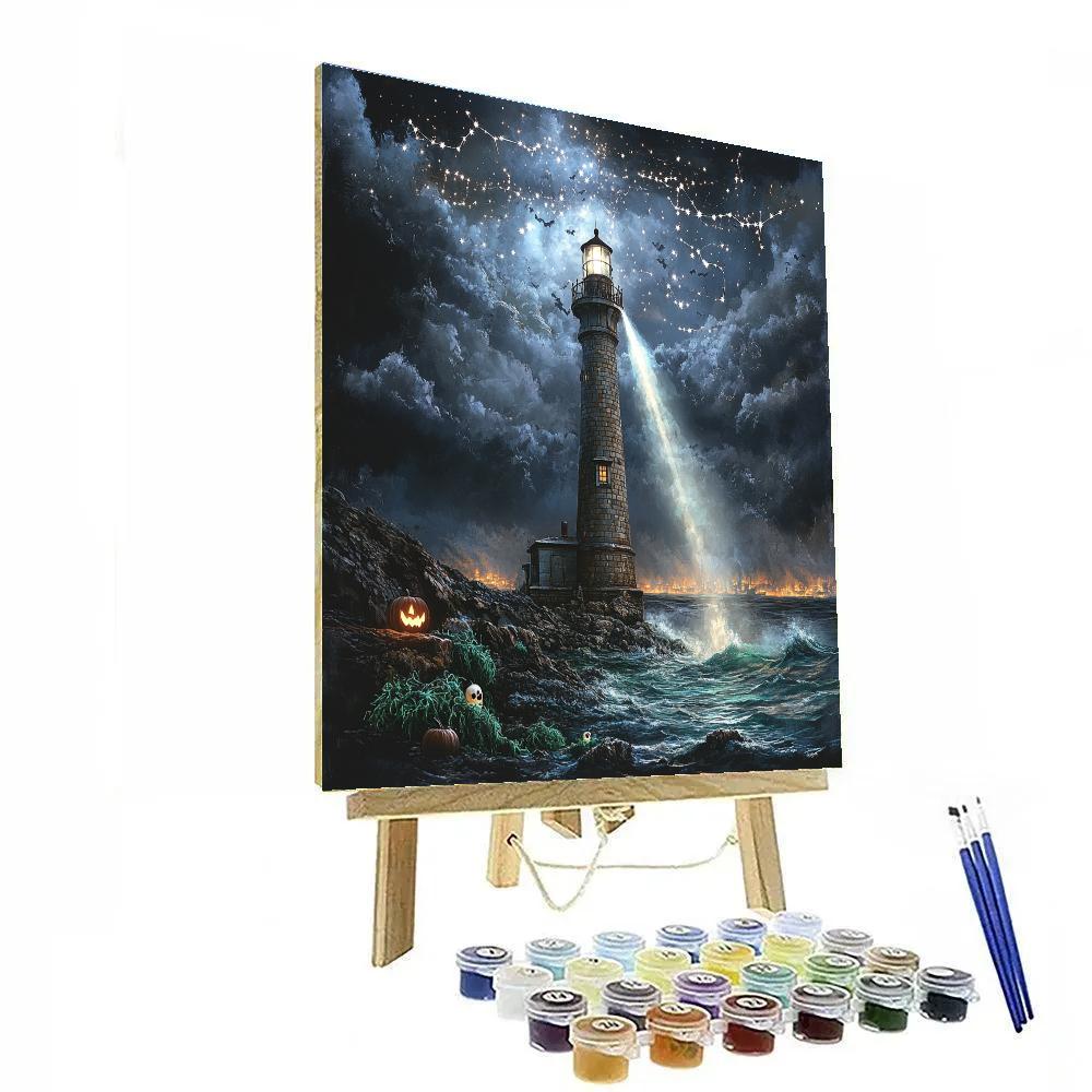 Cursed Lighthouse Keeper Halloween Painting by numbers kit