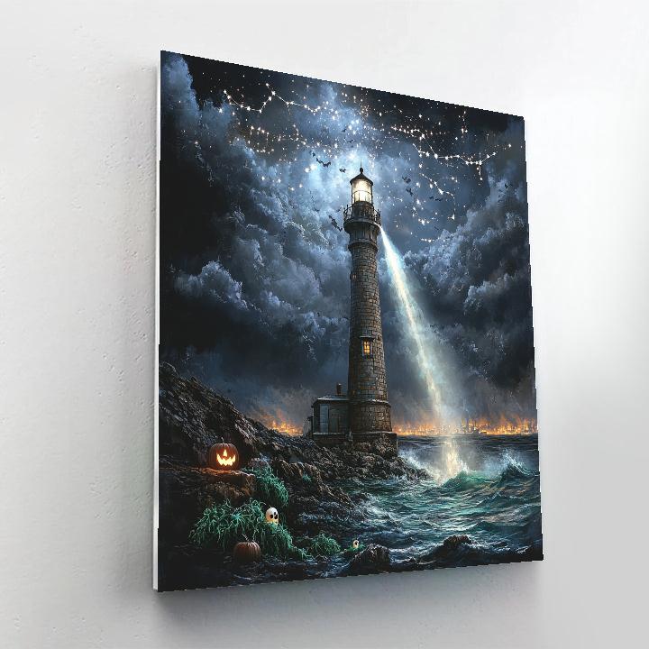 Cursed Lighthouse Keeper Halloween Painting by numbers kit