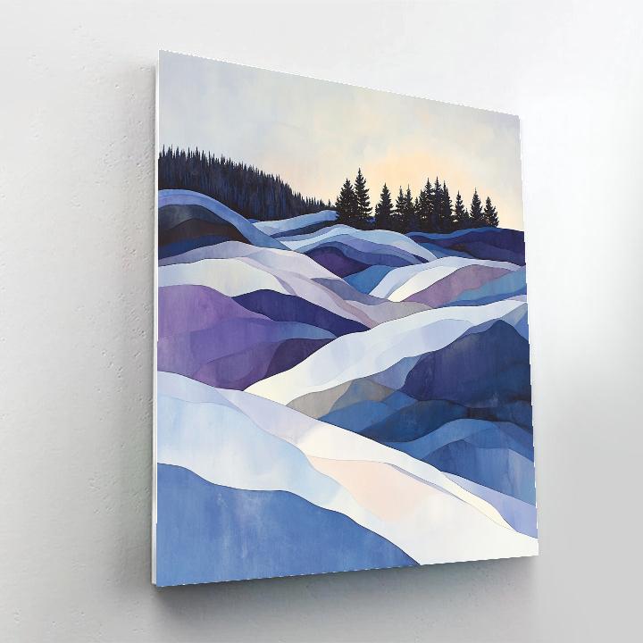 Franklin Carmichael Inspired Winter Light On Snowy Shield Paint by numbers art