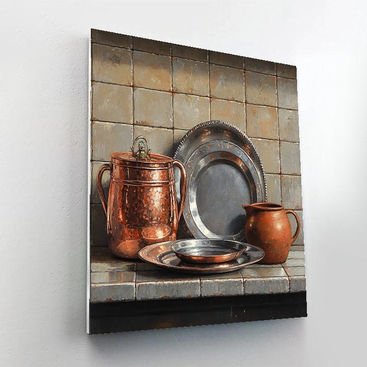 Diego Velázquez Inspired Still Life With Copper Vessels Paint by numbers art