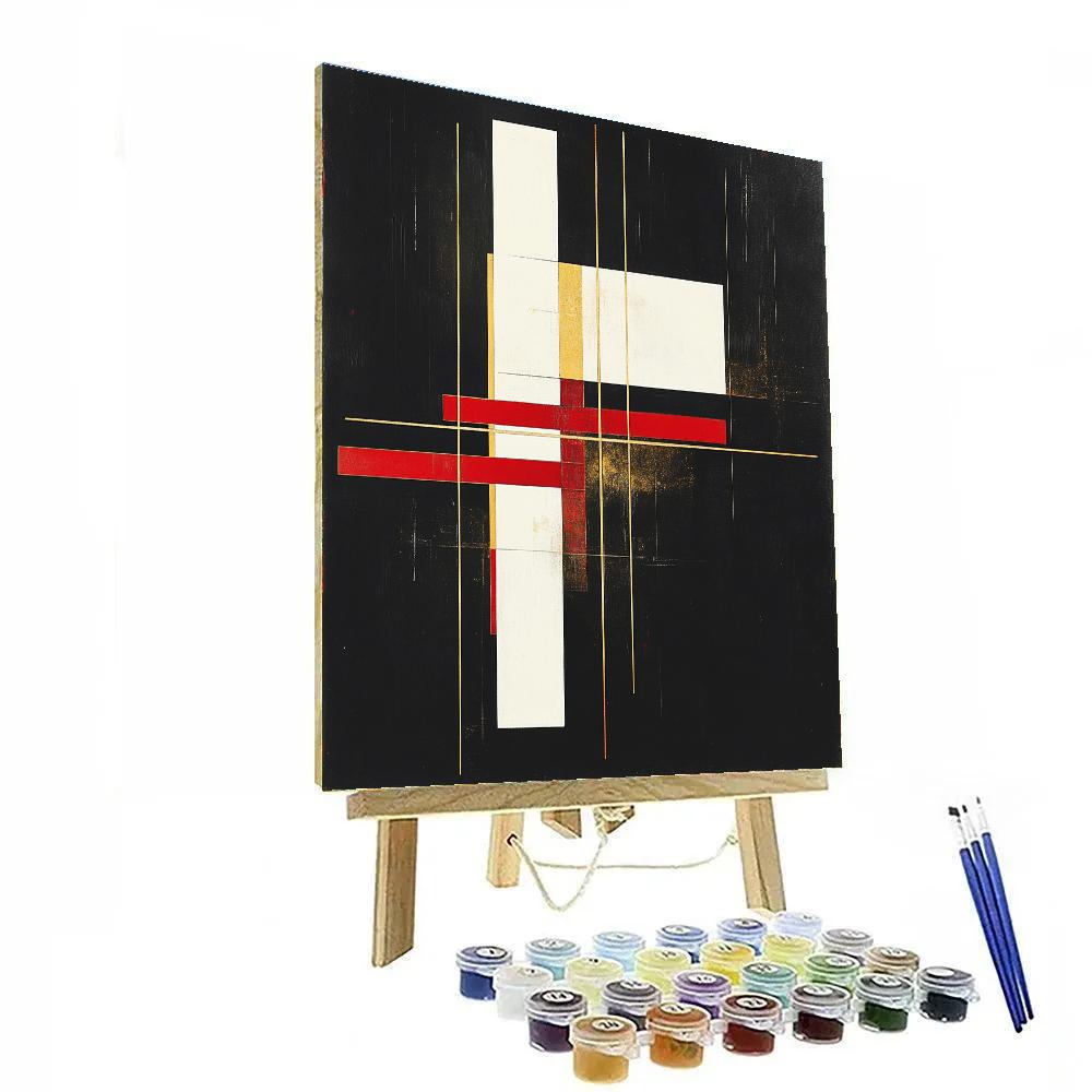 Kazimir Malevich Inspired Celestial Alignment Number painting