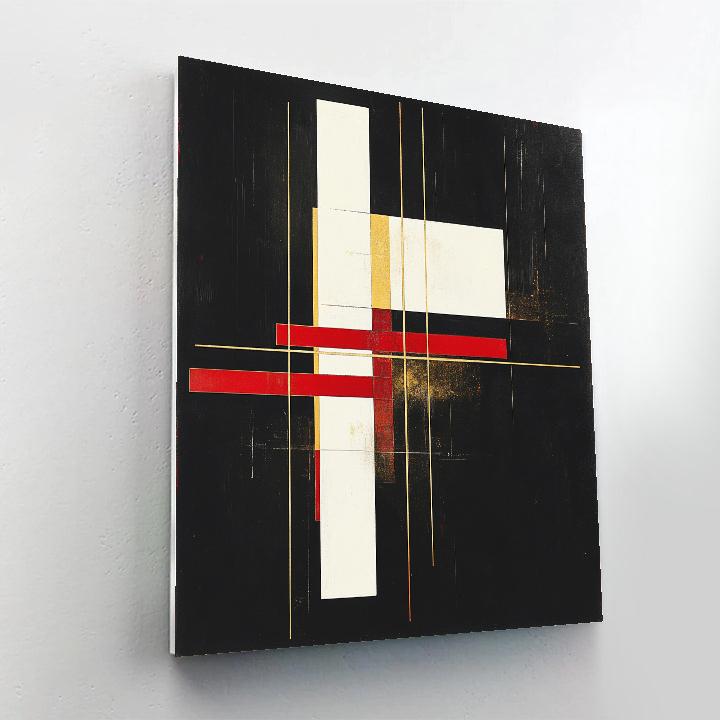 Kazimir Malevich Inspired Celestial Alignment Number painting