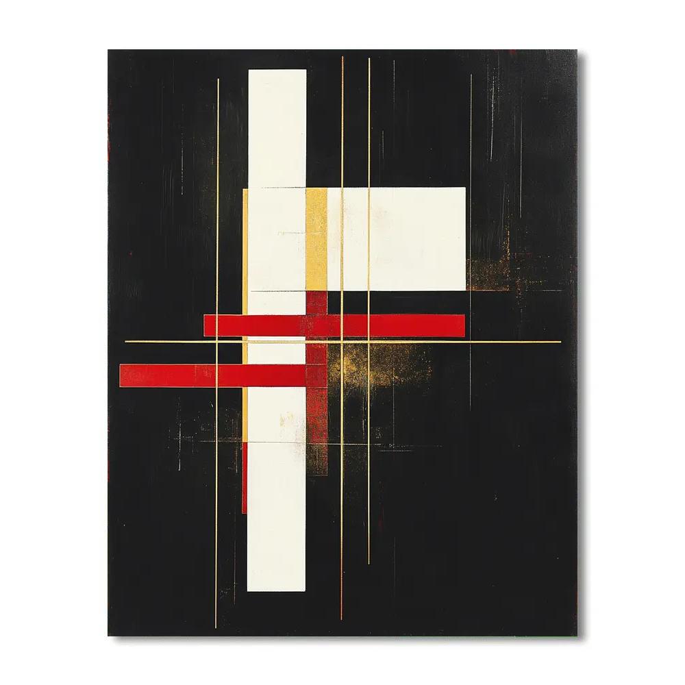 Kazimir Malevich Inspired Celestial Alignment Number painting