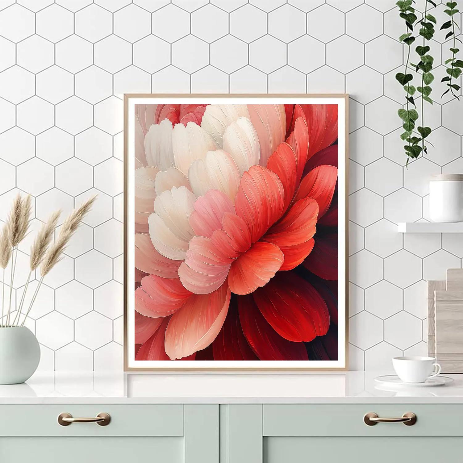 Georgia O’Keeffe Inspired Petal Close-Up With Radiant Core Painting by numbers kit