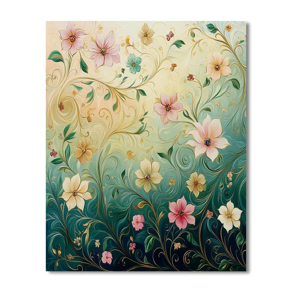 Alphonse Mucha Inspired Whispering Blooms Paint by numbers kits