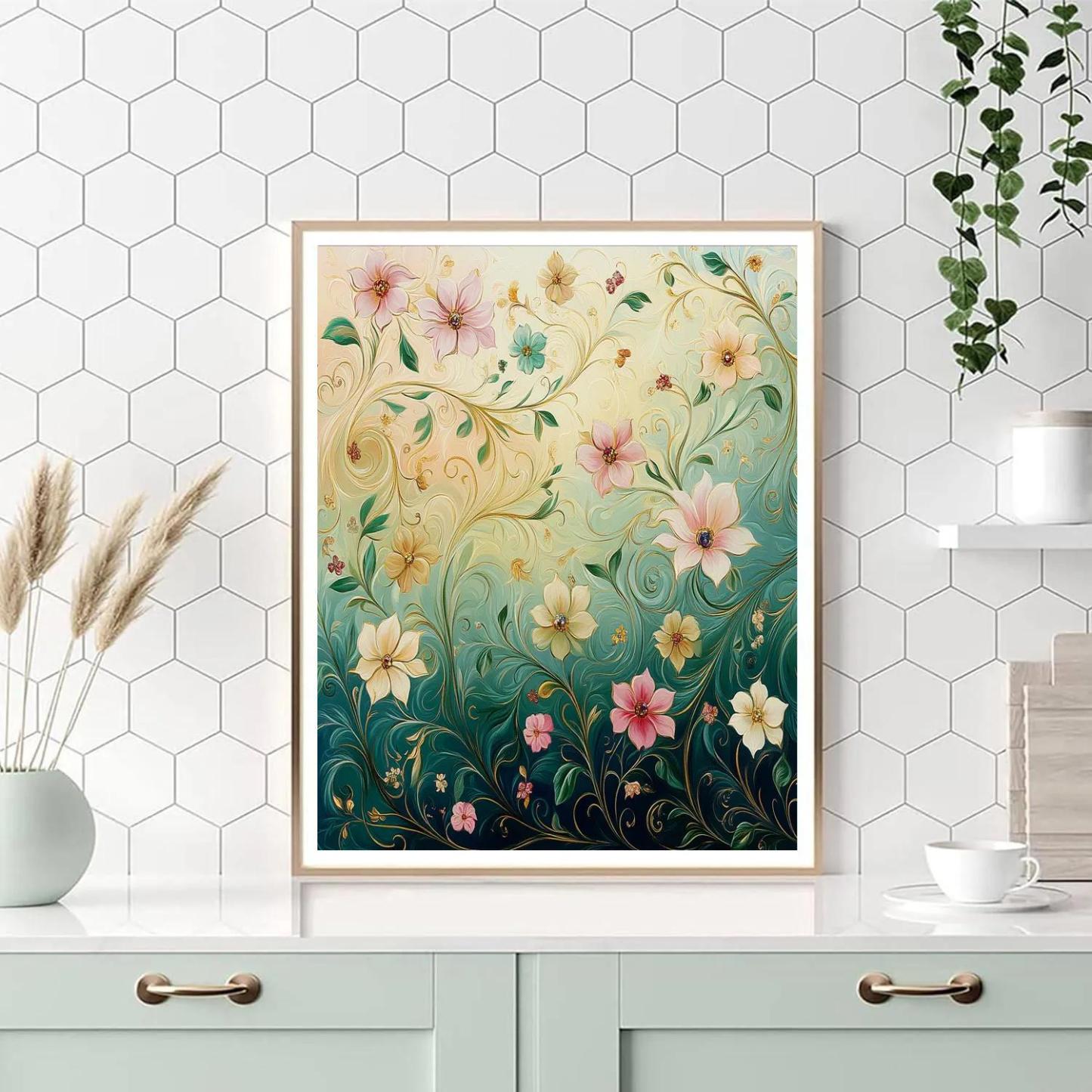 Alphonse Mucha Inspired Whispering Blooms Paint by numbers kits