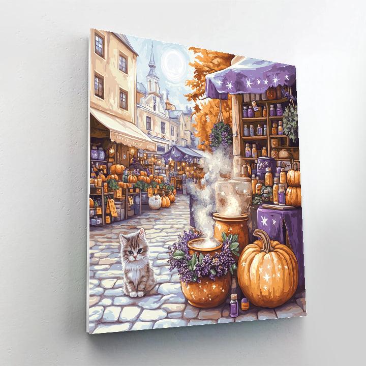 Moonlit Potion Market Spooky Paint by numbers kits