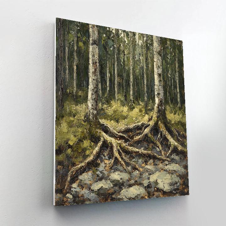 Arthur Lismer Inspired Tangle Of Spruce Roots Numbered painting kits