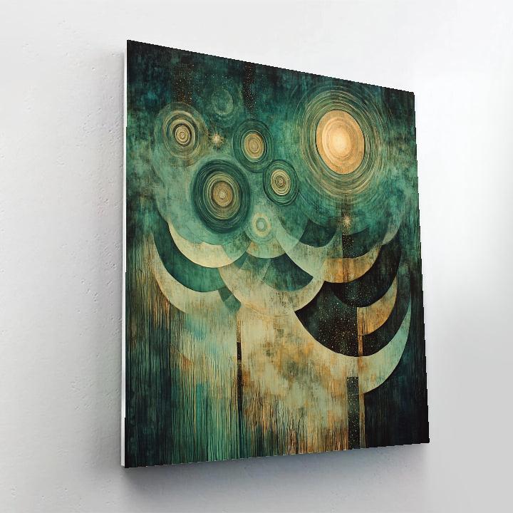 Max Ernst Inspired Abstract Cosmic Patterns painting number kit