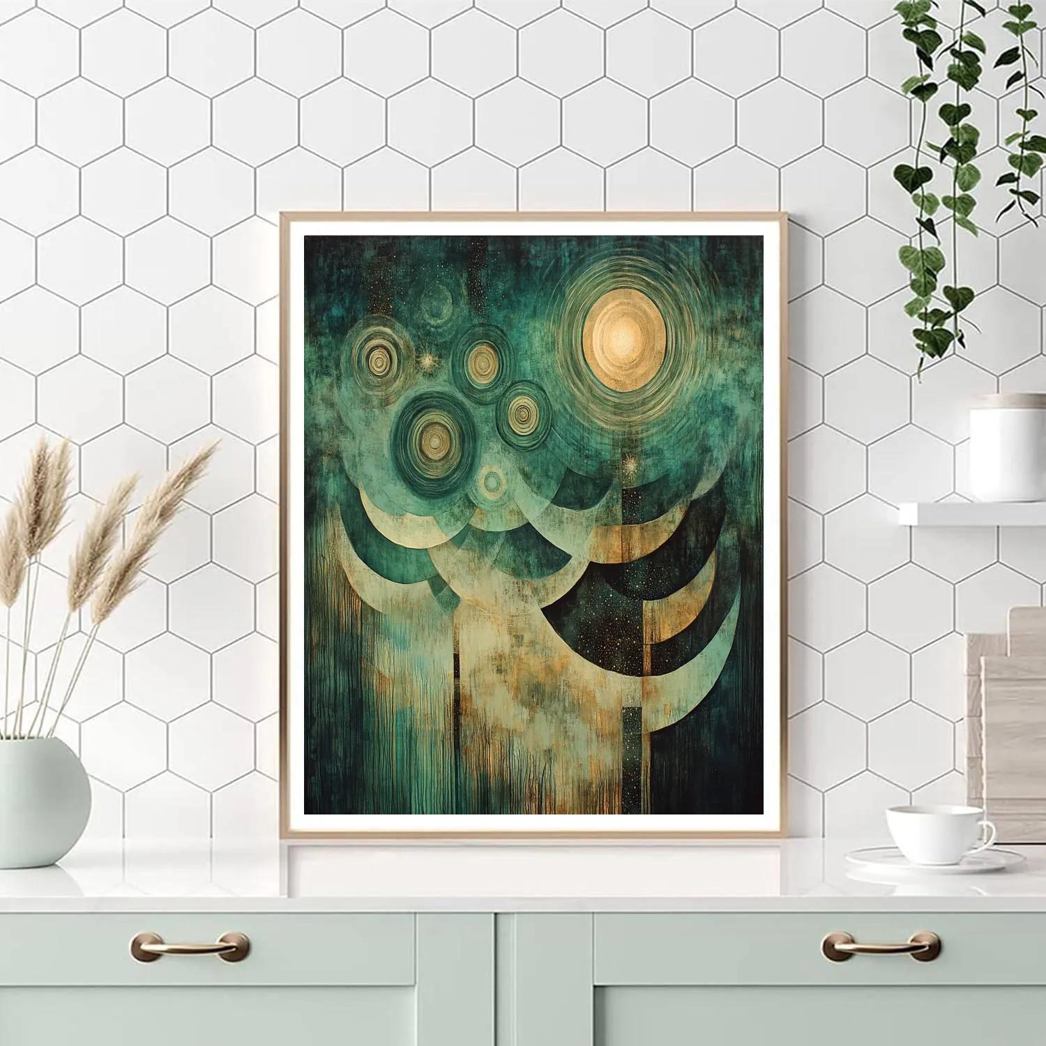 Max Ernst Inspired Abstract Cosmic Patterns painting number kit