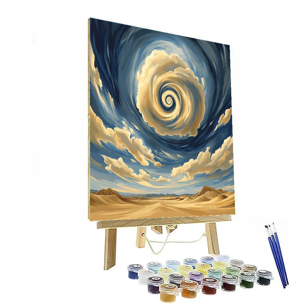 Georgia O’Keeffe Inspired Spiral Cloud Over Mesa Radiant Paint by numbers kits