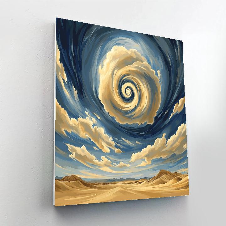 Georgia O’Keeffe Inspired Spiral Cloud Over Mesa Radiant Paint by numbers kits