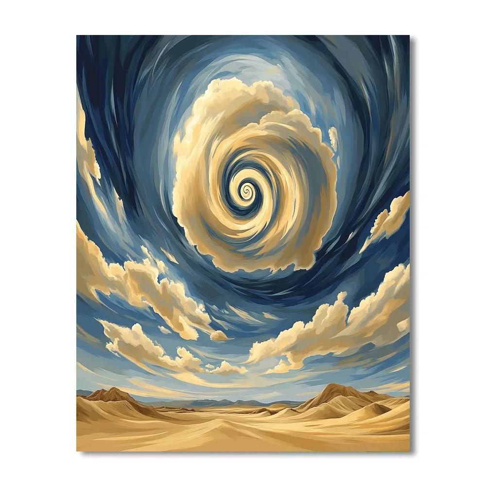 Georgia O’Keeffe Inspired Spiral Cloud Over Mesa Radiant Paint by numbers kits