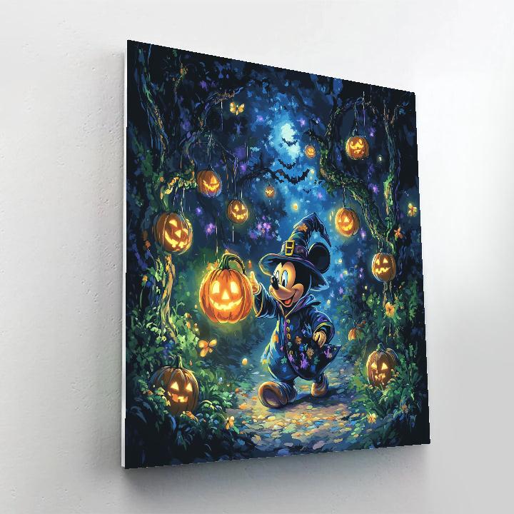 Enchanted Pumpkin Lantern Adventure Number painting