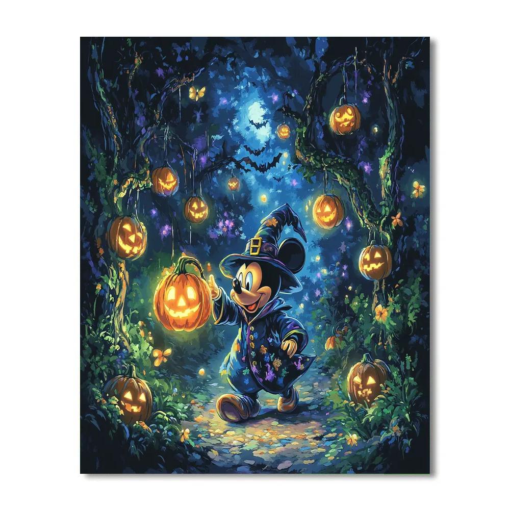 Enchanted Pumpkin Lantern Adventure Number painting