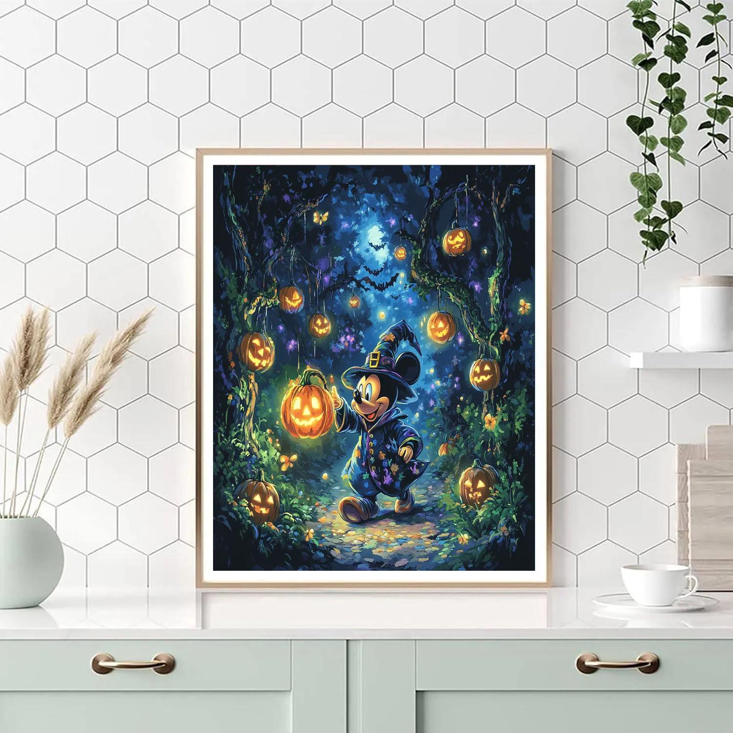 Enchanted Pumpkin Lantern Adventure Number painting