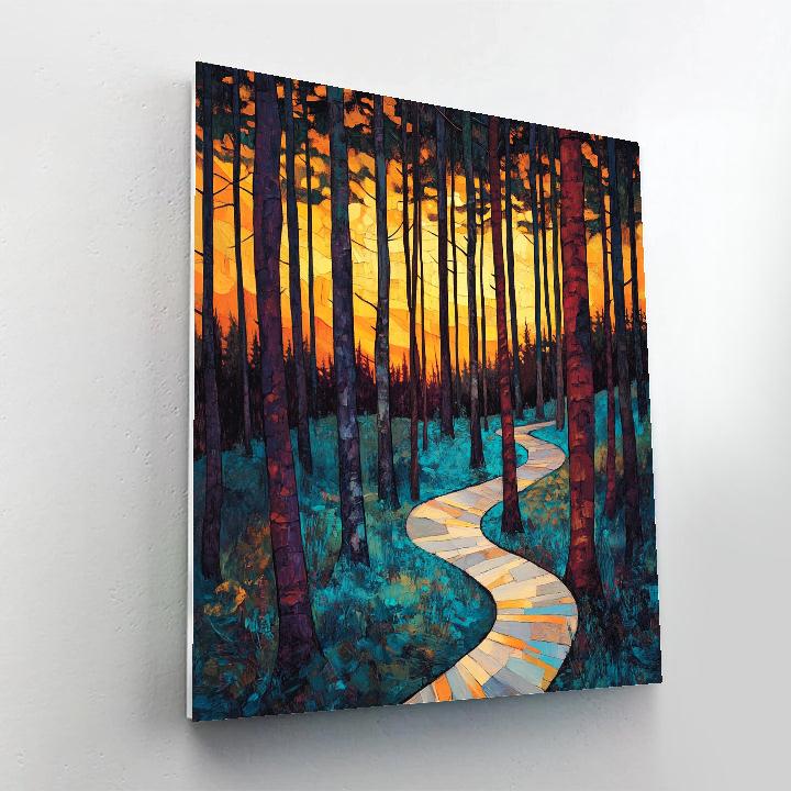 Edvard Munch Inspired Liminal Enchanted Forest Painting by numbers kit