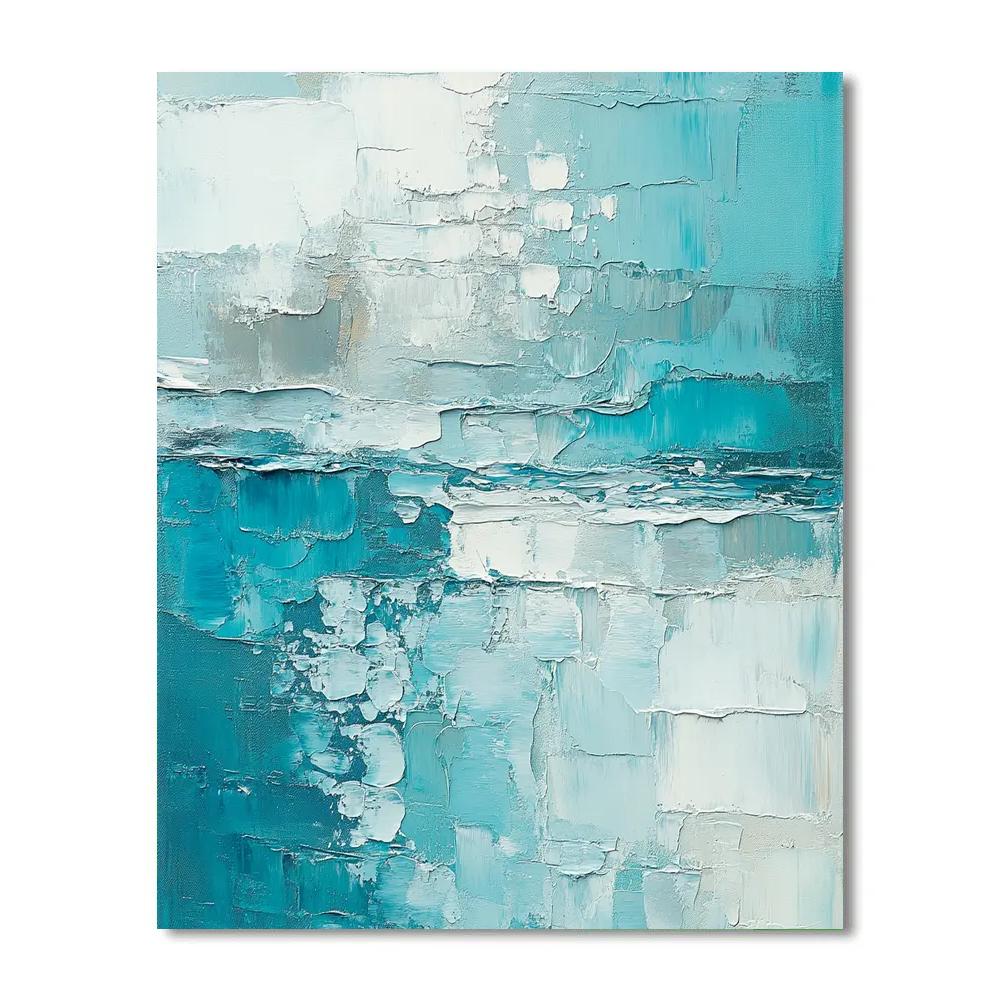 Jean-Paul Riopelle Inspired Impasto River Of Ice Number painting