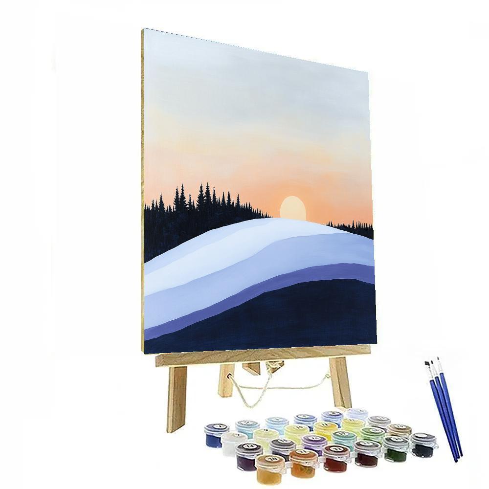 Lawren Harris Inspired Monumental Snow Ridge Horizon Painting by numbers kit