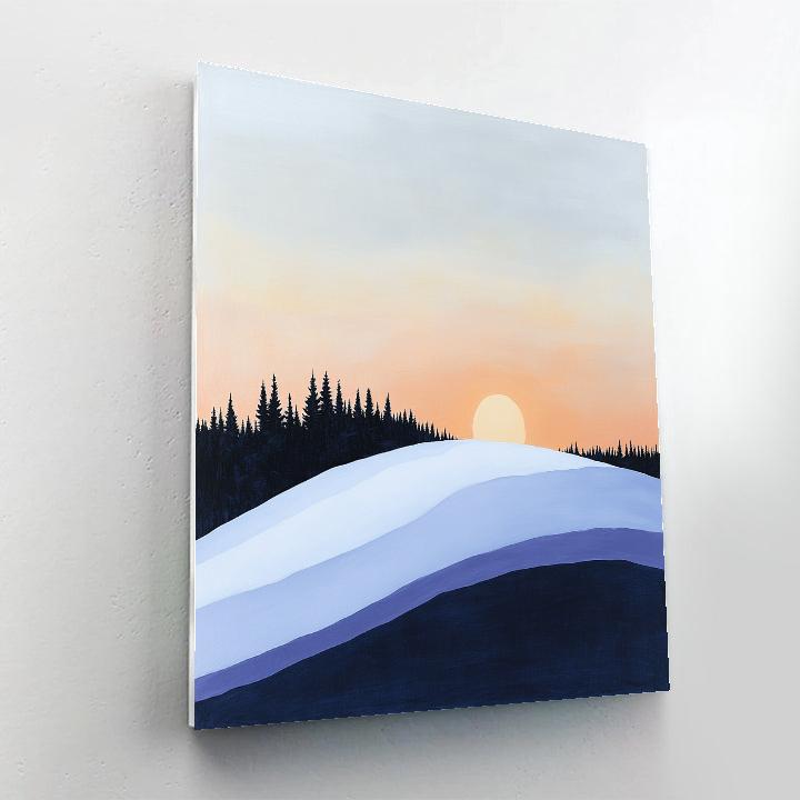Lawren Harris Inspired Monumental Snow Ridge Horizon Painting by numbers kit