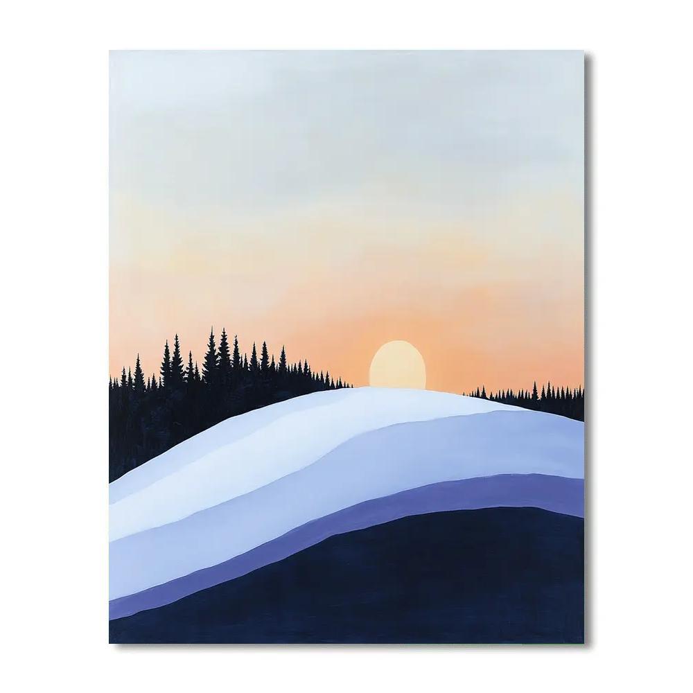 Lawren Harris Inspired Monumental Snow Ridge Horizon Painting by numbers kit