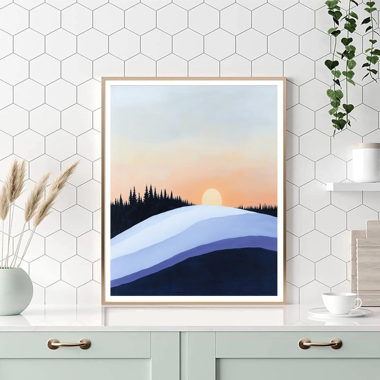 Lawren Harris Inspired Monumental Snow Ridge Horizon Painting by numbers kit