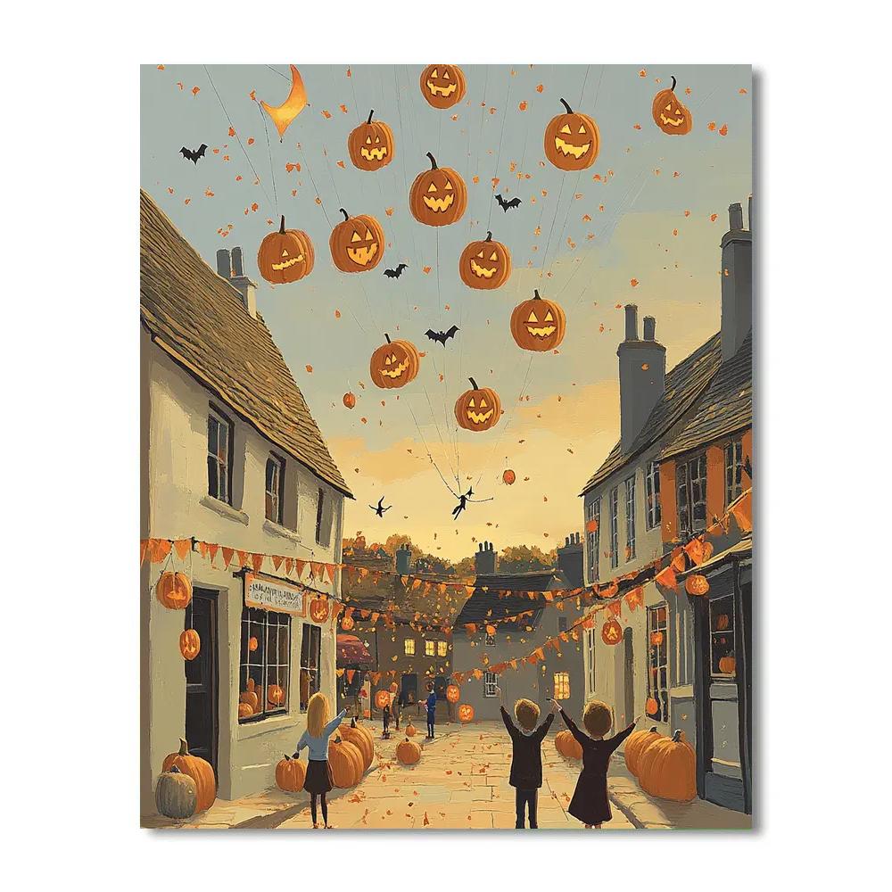 Jack O Lantern Sky Parade paint by color