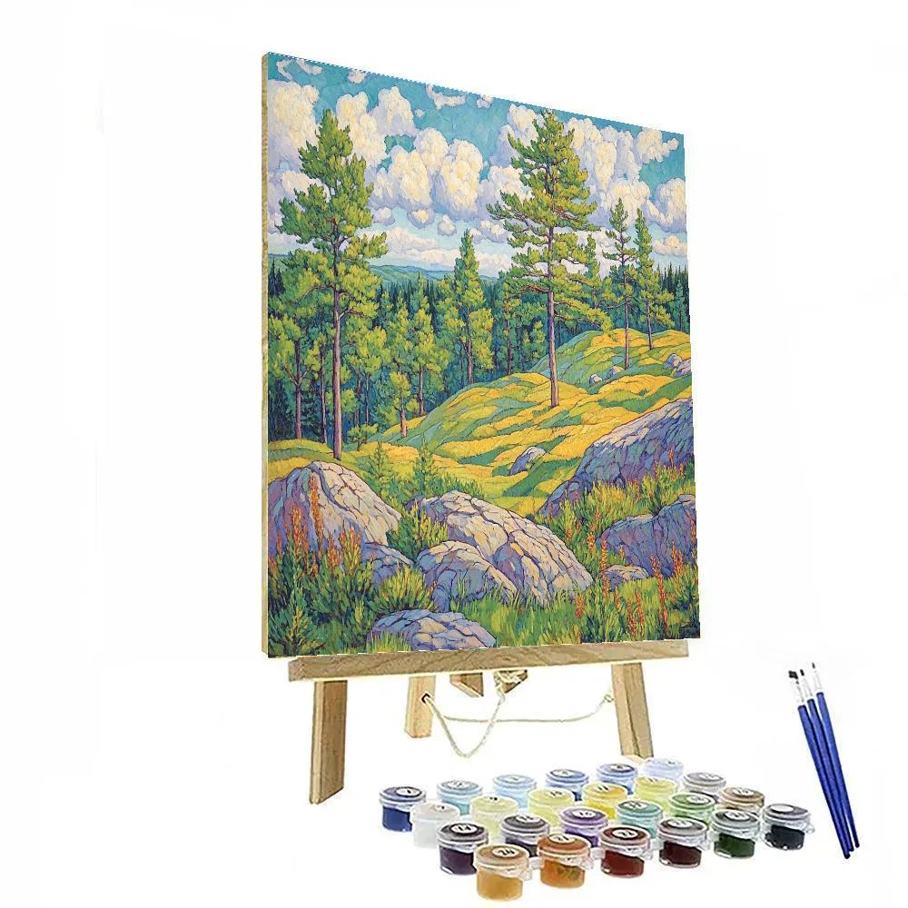 Franklin Carmichael Inspired Springtime Pine Ridge Rhythm Numbered painting kits