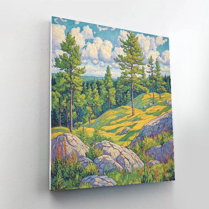 Franklin Carmichael Inspired Springtime Pine Ridge Rhythm Numbered painting kits
