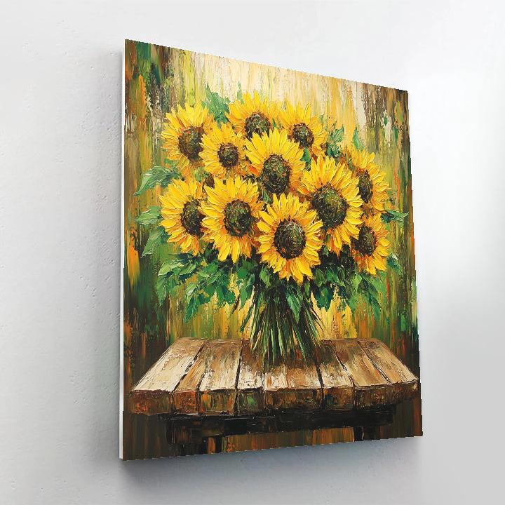 Van Gogh Inspired Sunflower Still Life paint by number