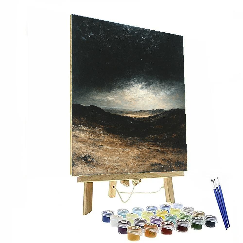 Francisco Goya Inspired Barren Hillocks Beneath Heavy Sky paint by number