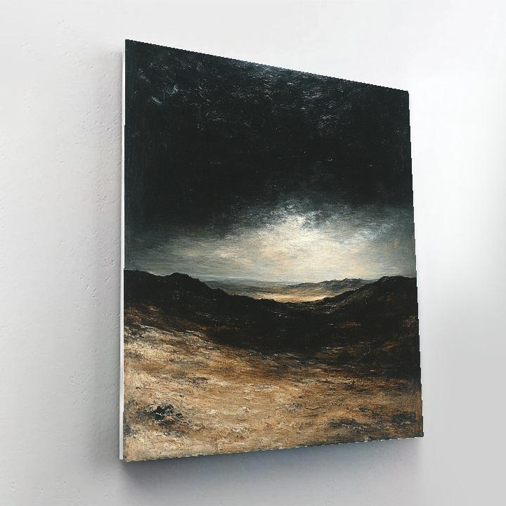 Francisco Goya Inspired Barren Hillocks Beneath Heavy Sky paint by number