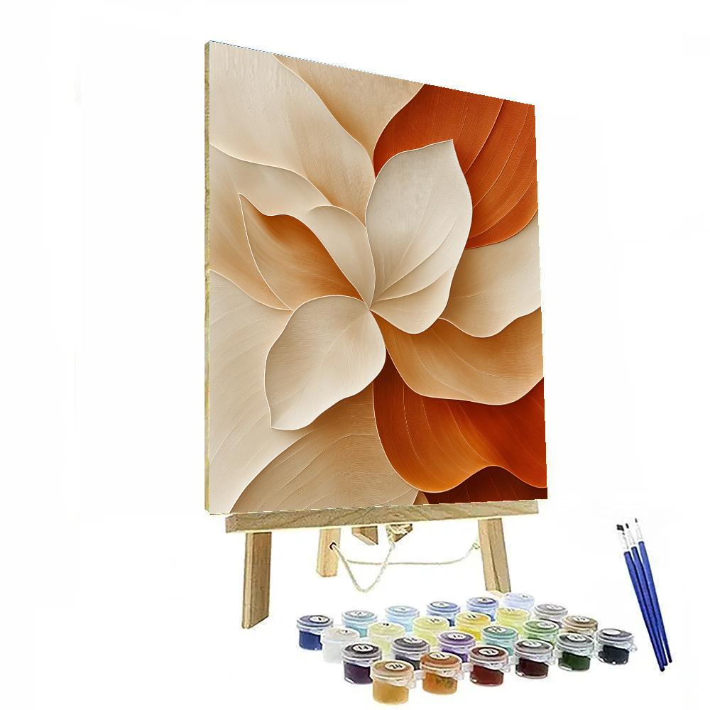 Georgia O’Keeffe Inspired Desert Sandstone Petal Abstraction DIY paint by numbers