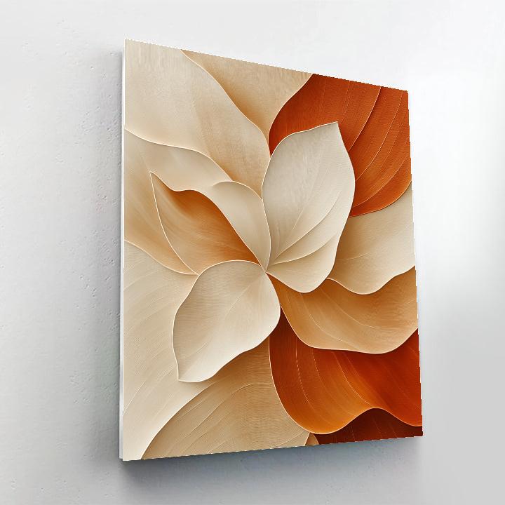 Georgia O’Keeffe Inspired Desert Sandstone Petal Abstraction DIY paint by numbers