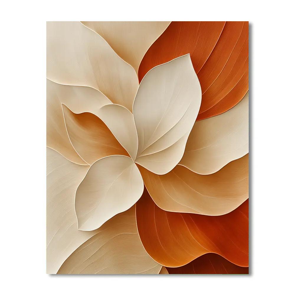 Georgia O’Keeffe Inspired Desert Sandstone Petal Abstraction DIY paint by numbers
