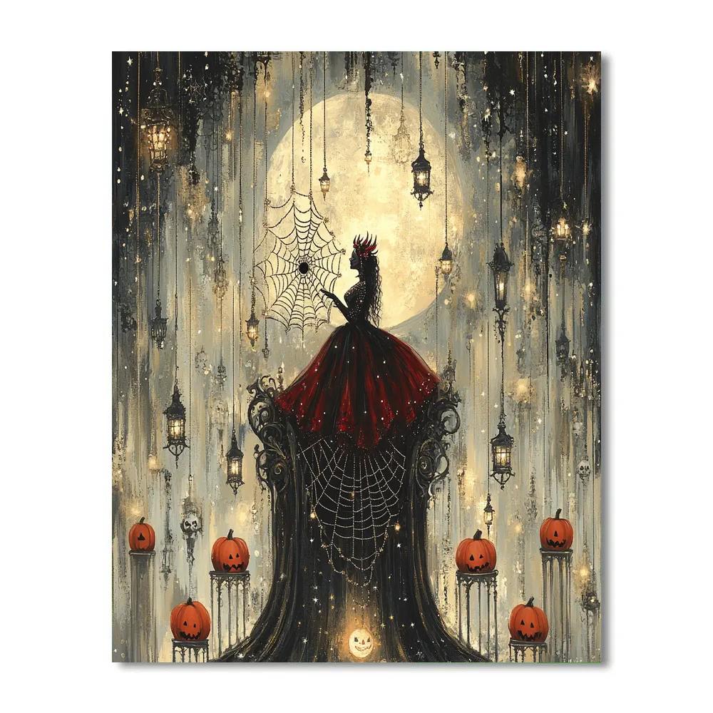 Spider Queen Throne Haunted paint by number