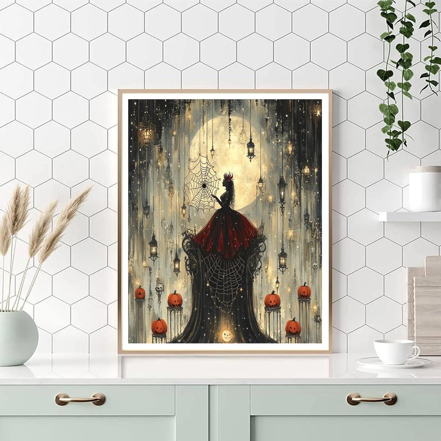 Spider Queen Throne Haunted paint by number