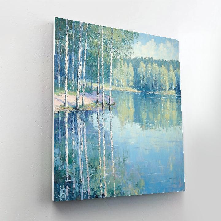 Claude Monet Inspired Poplar Riverbank Study painting number kit