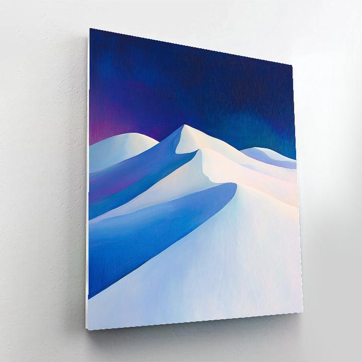 Lawren Harris Inspired Radiant Snowbound Ridge paint by numbers
