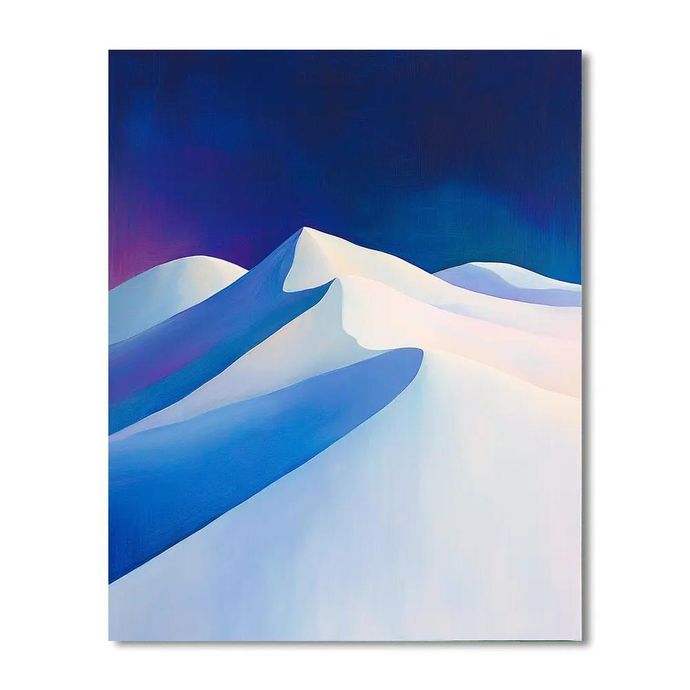 Lawren Harris Inspired Radiant Snowbound Ridge paint by numbers