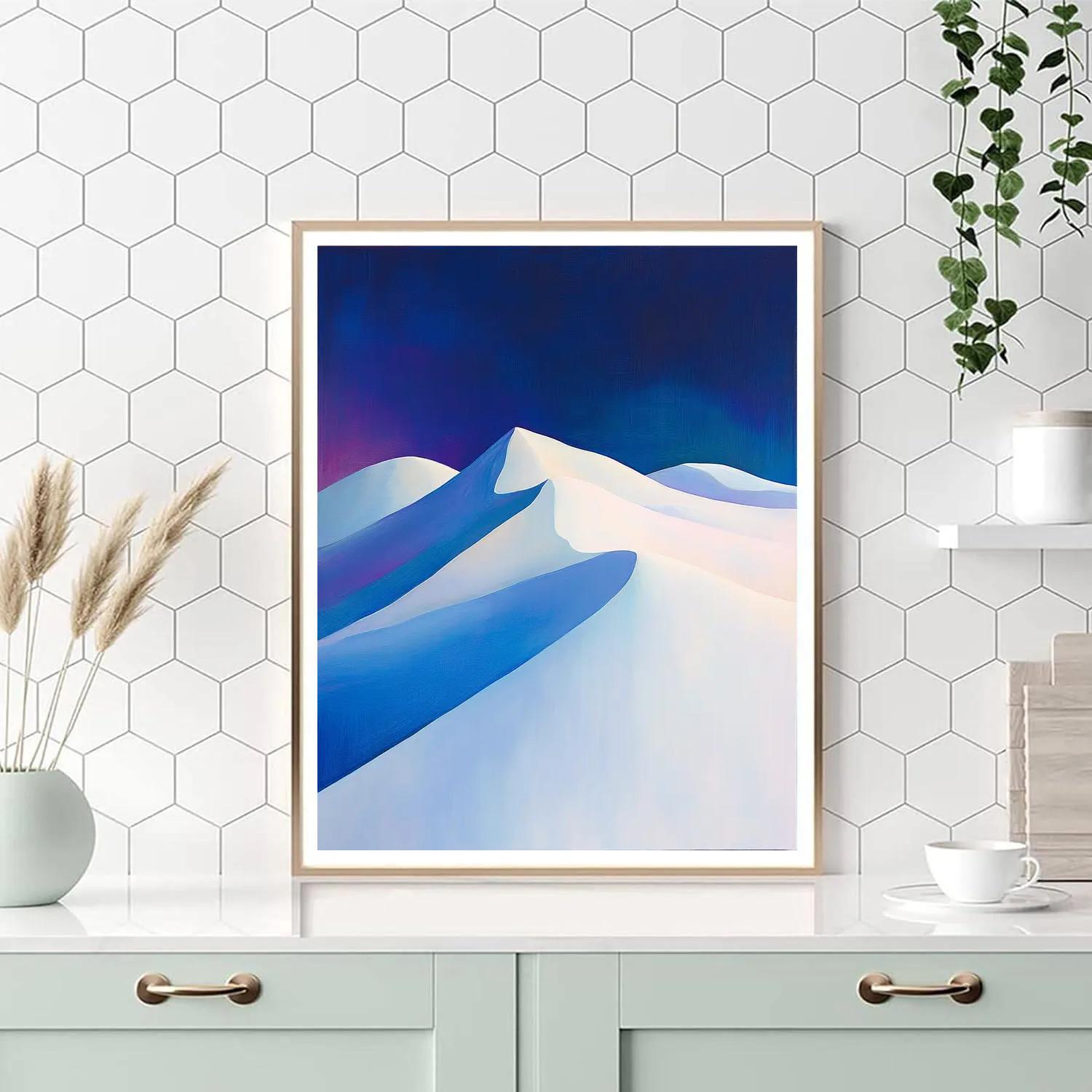 Lawren Harris Inspired Radiant Snowbound Ridge paint by numbers