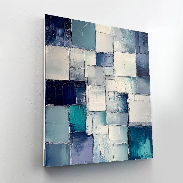 Jean-Paul Riopelle Inspired Twilight Mosaic Glacier Paint by numbers art